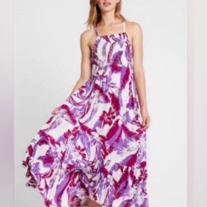 Free People Floral Maxi Dress in Purple and White